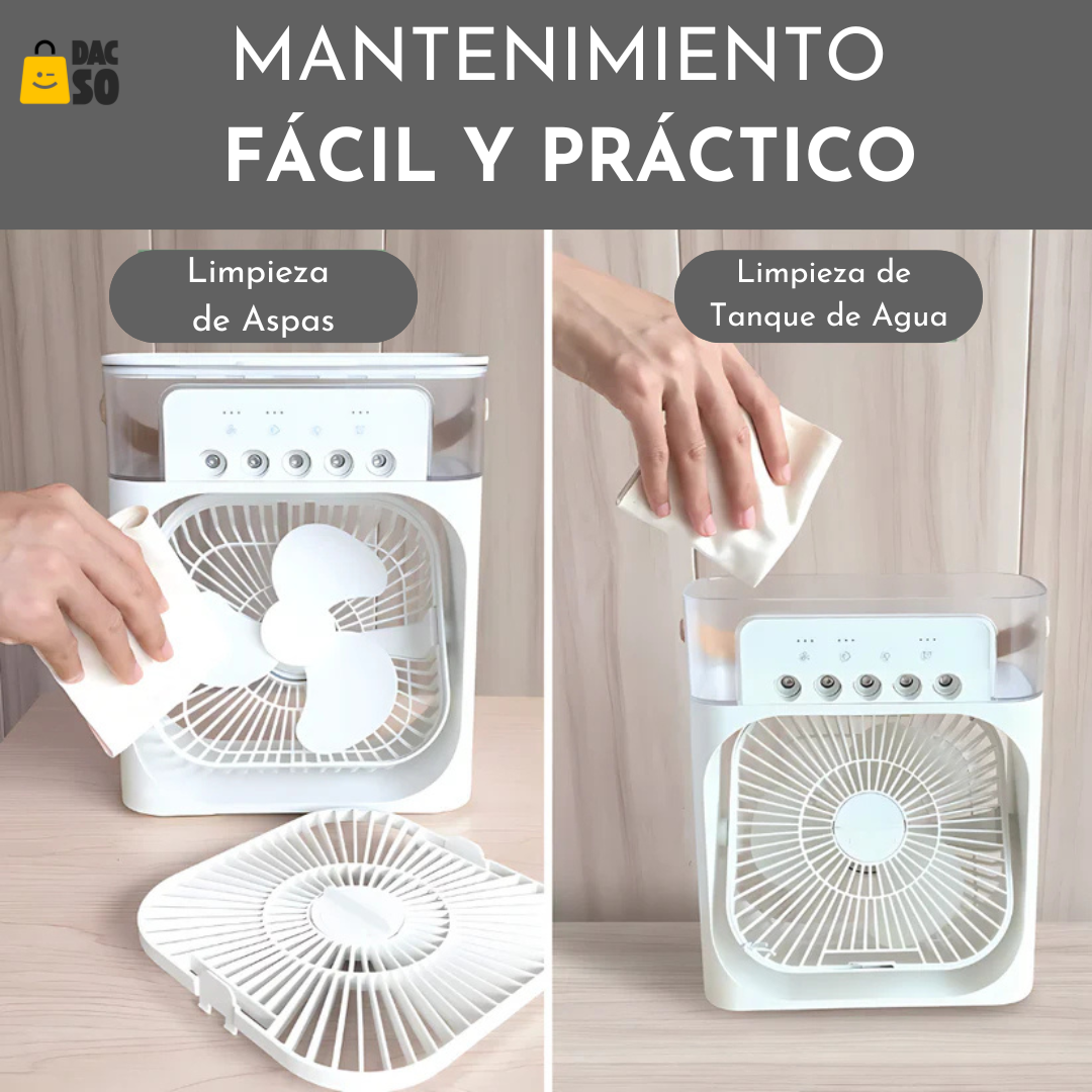 Ventilador Humidificador que Combate el Calor y el Aire Seco