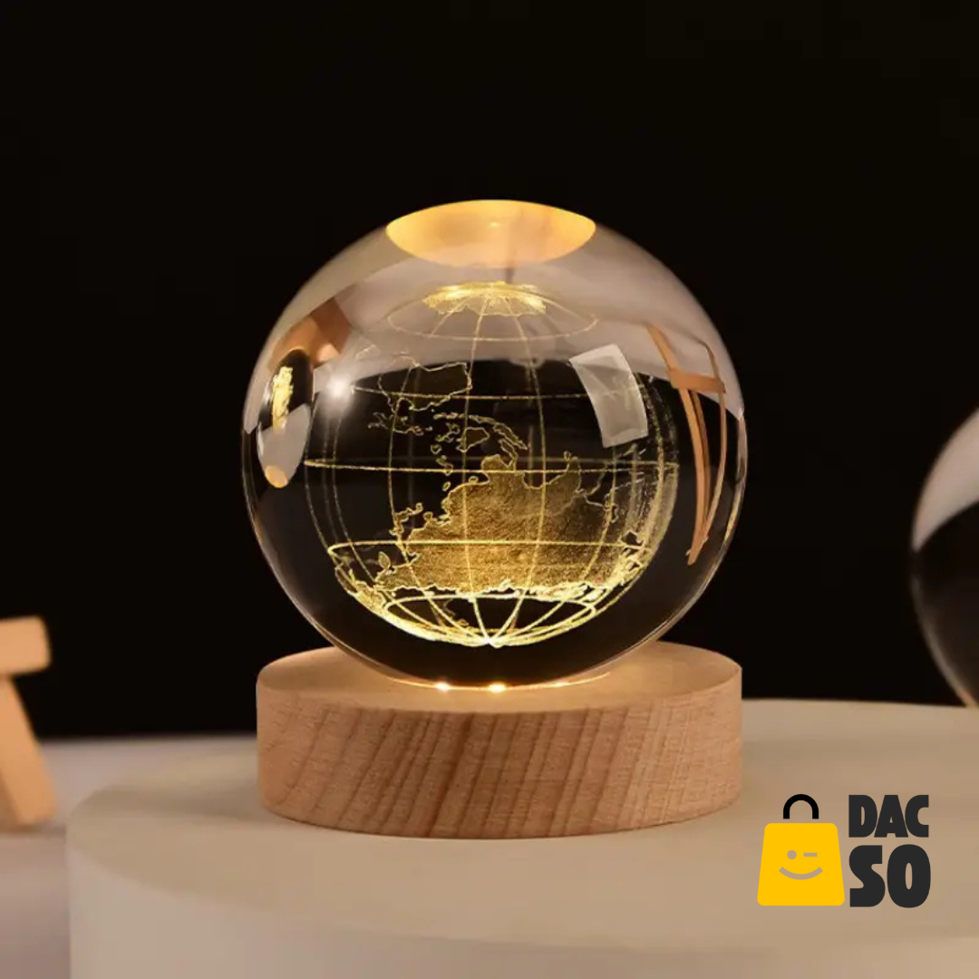 Lámpara esfera de cristal 3D